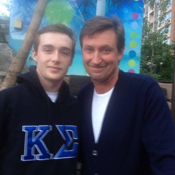 Omicron-Pi Initiate with Hockey Legend Wayne Gretzky