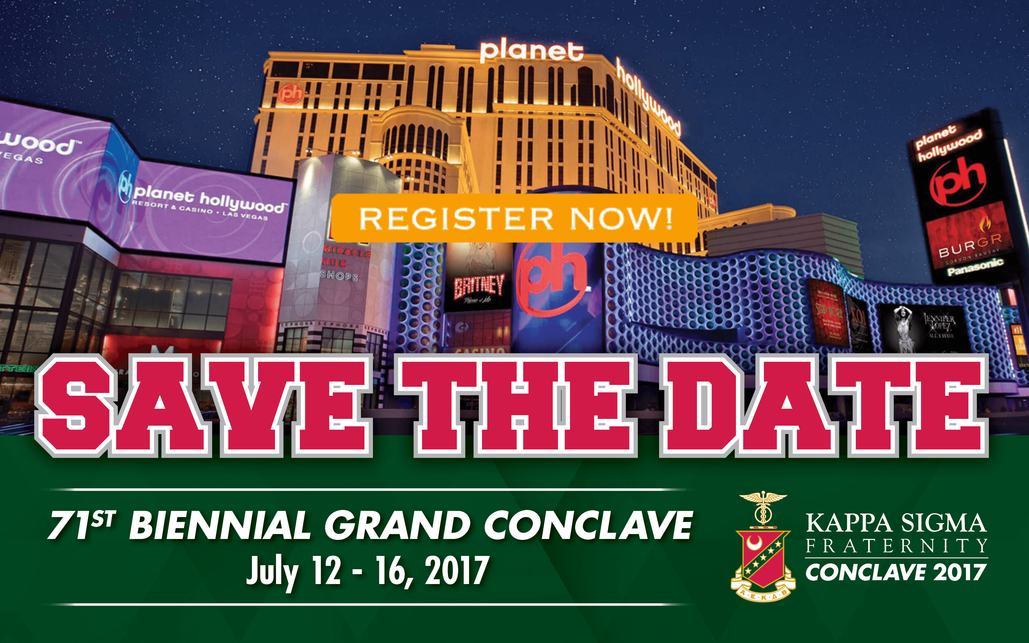 71st Biennial Grand Conclave Register Now! Kappa Sigma Fraternity