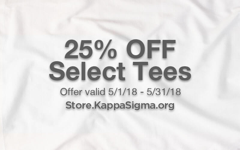 May Special Offer From The Official Kappa Sigma Online Store!