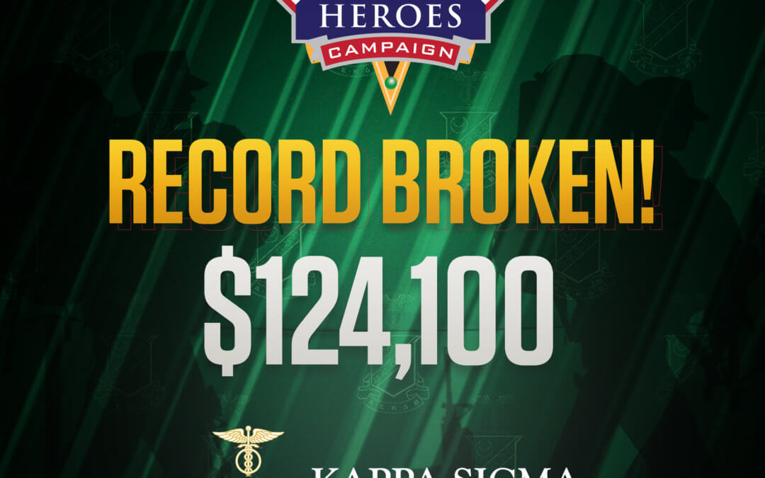 op gang brengen herhaling Floreren Kappa Sigma Breaks Record with $124,100 Military Heroes Month - Kappa Sigma  Fraternity